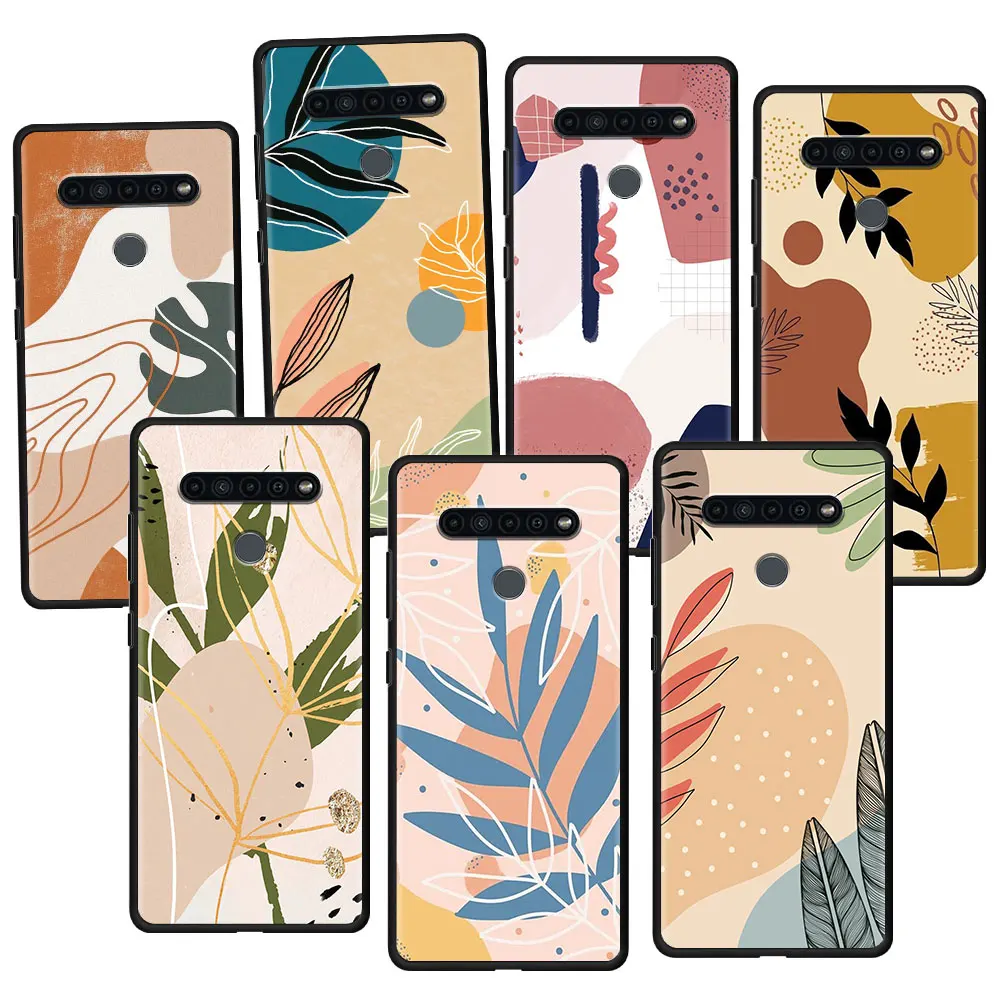 

Shell Case Funda for LG K41s K61 K52 K92 Q61 K50 K51s Q52 K42 G8 G7ThinQ G7 K62 G6 Watercolor Paint Flower Leaf Silicone Phone