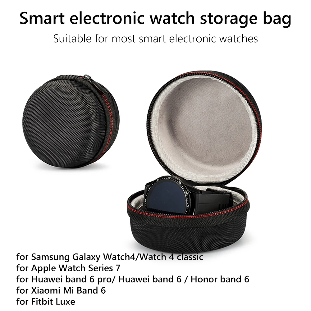 Mini Watch Box Case Watch Storage Carrying Box Pocket Storage Case Pouch Bag For Smart Apple Watch Watch4 Samsung Galaxy