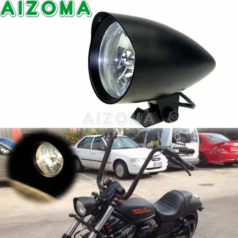 

Винтажная фара 12 в 60/55 Вт, фара H4, лампочка для Harley Sporster Dyna Softail Honda Suzuki Yamaha Custom Chopper, передние фары