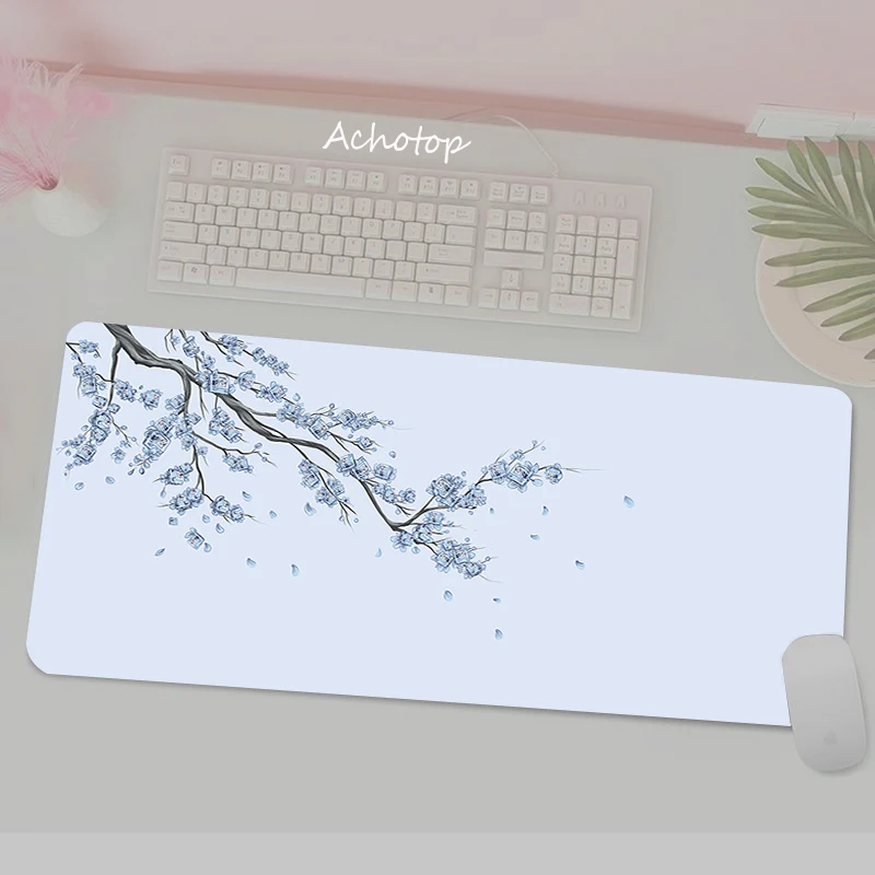 

Большой коврик для мыши и клавиатуры White Sakura 90x40 см, коврик для компьютерного геймера, планшета, настольного коврика для мыши с блокировкой п...