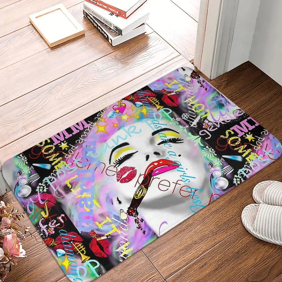 

Marilyn Monroe Sexy Goddess Bedroom Mat With Graffiti Doormat Kitchen Carpet Entrance Door Rug Home Decor