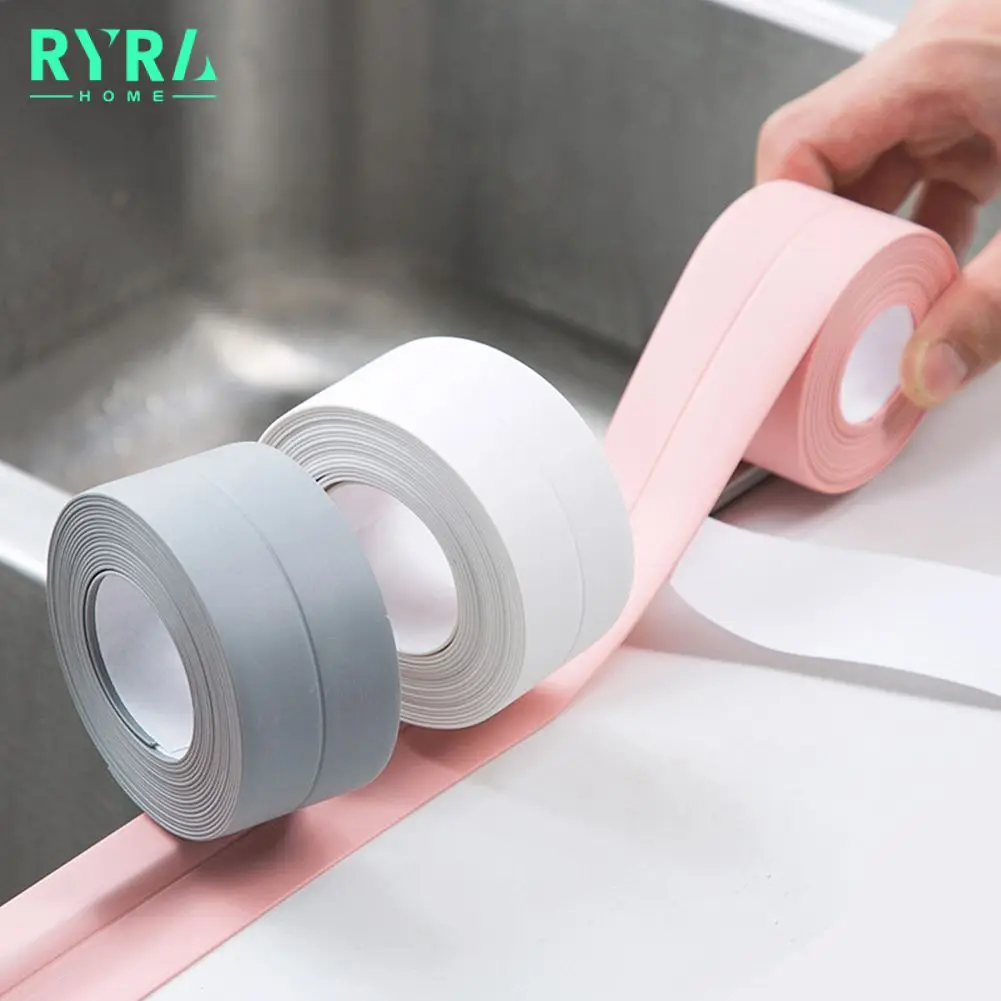 

3.2 Meters Bathroom Shower Sink Bath Sealing Strip Tape PVC Self Adhesive Waterproof Wall Sticker For Bathroom Kitchen Gadget