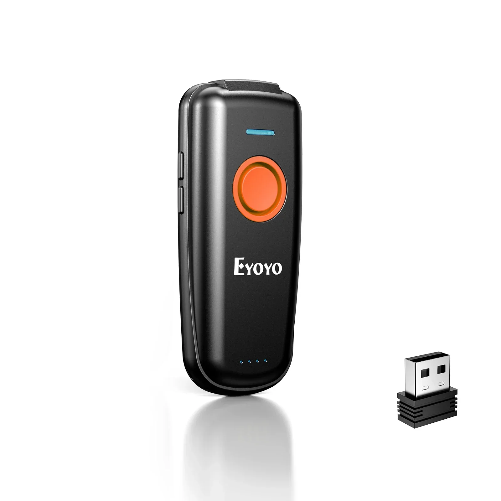 Фото EYOYO EY-023L Мини-сканер штрих-кода 1D — беспроводная связь 2,4G/Bluetooth для Android/iOS/Windows, лазерный считыватель с автоматическим режимом сна №1