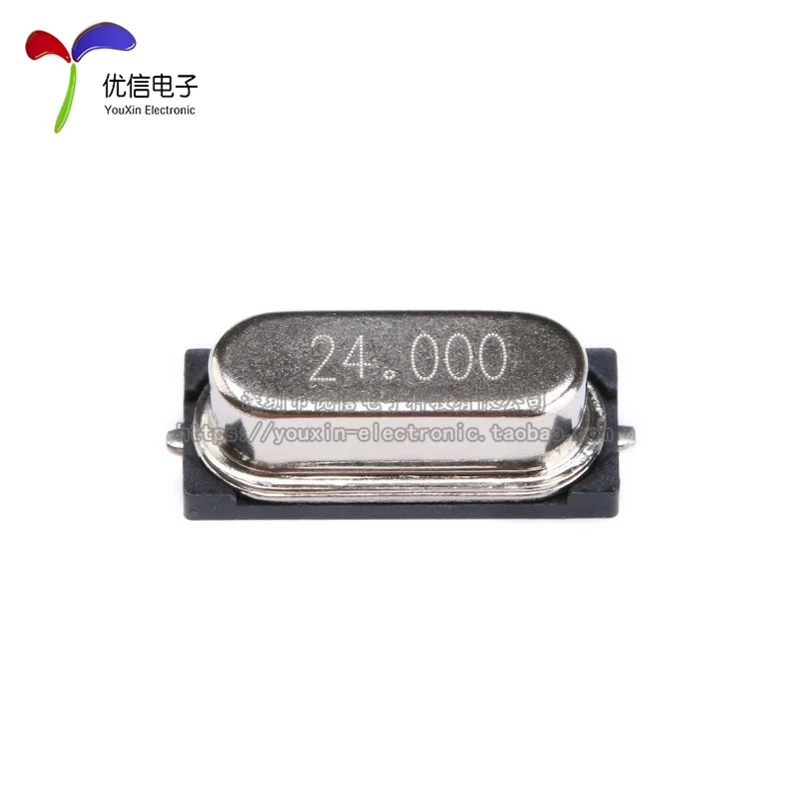 

10 шт./лот SMD 49SMD Тип кристалл 24 МГц Пассивный кристалл 20 пФ ± 20 стр./МИН 24 М кварцевый генератор