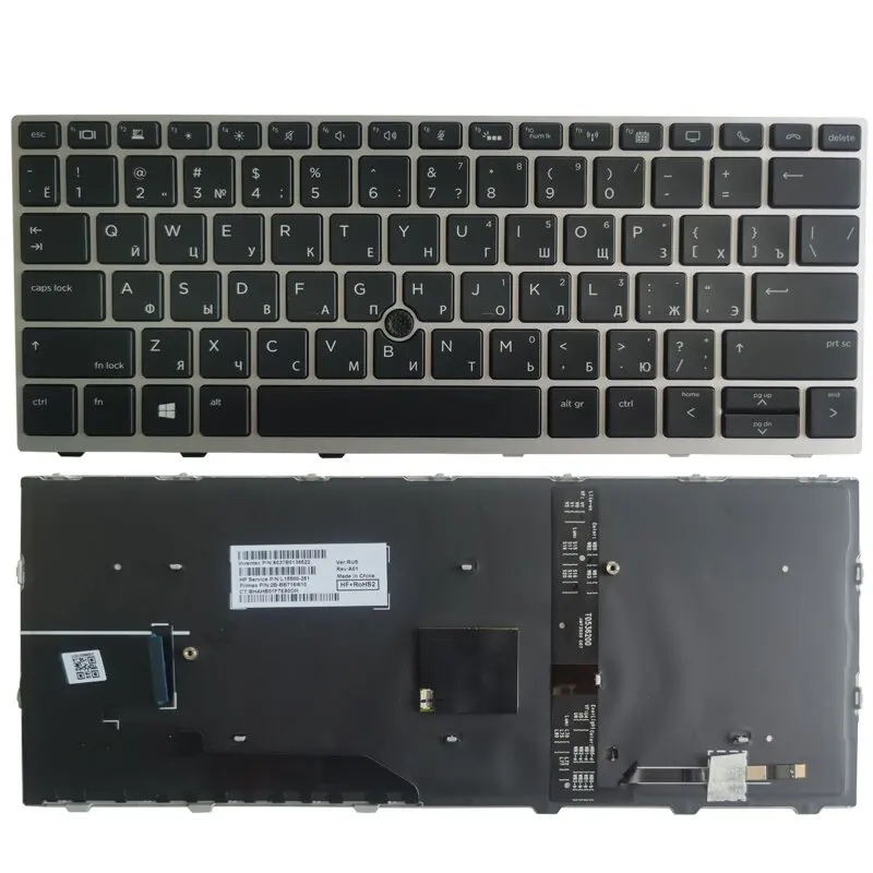 

New Russian/RU Keyboard For HP Elitebook 730 G5 735 G5 830 G5 836 G5 L15500-251 With Pointing Stick With Backlight