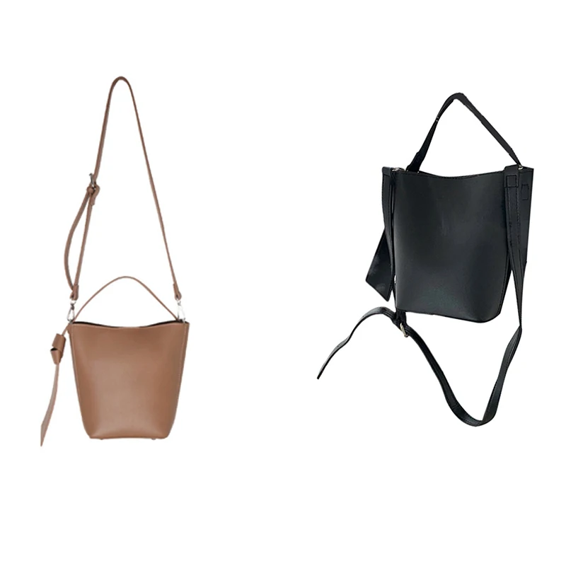 

2Pcs Simple Large-Capacity Solid Color Mother-And-Child Bag, Adjustable Shoulder Strap, Shoulder Bag, Bucket Bag