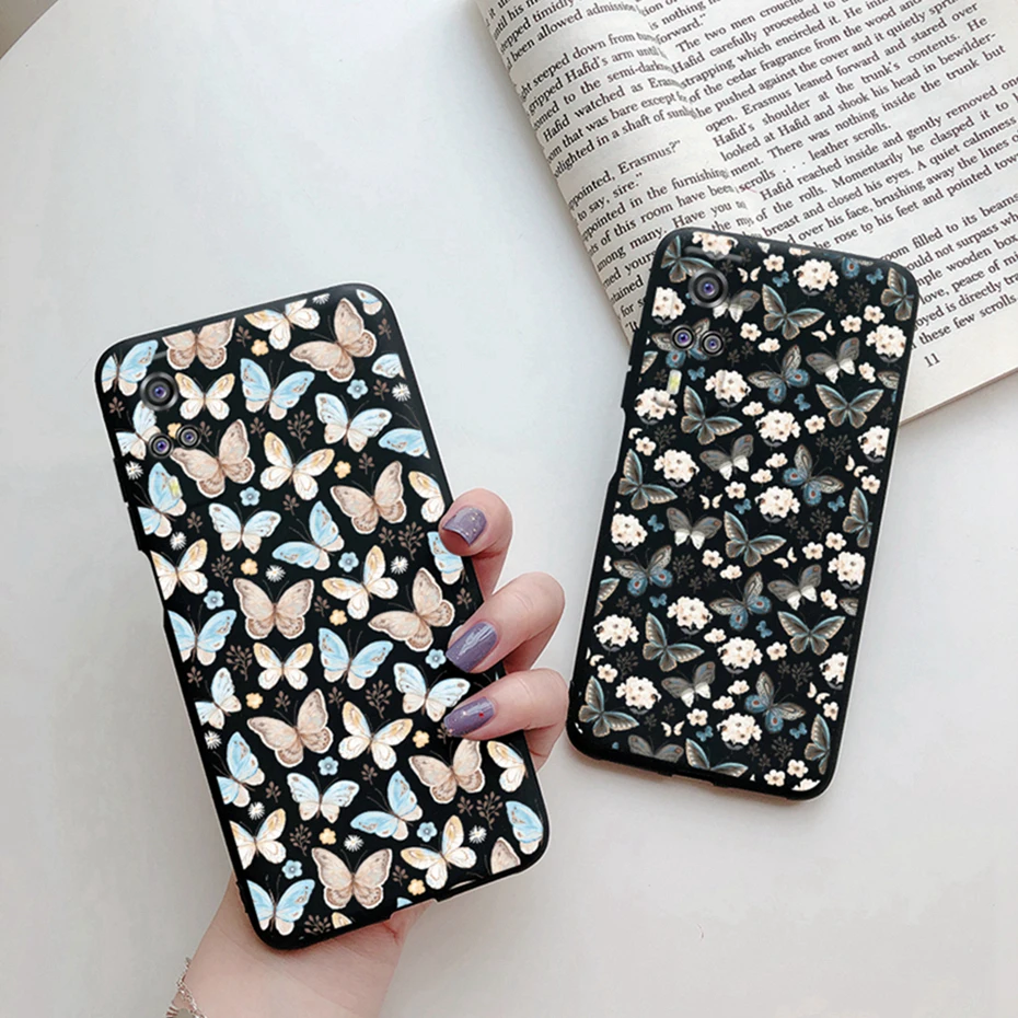 Чехол для vivo Y53S 4G стильный мультяшный цветочный рисунок Мягкая силиконовая