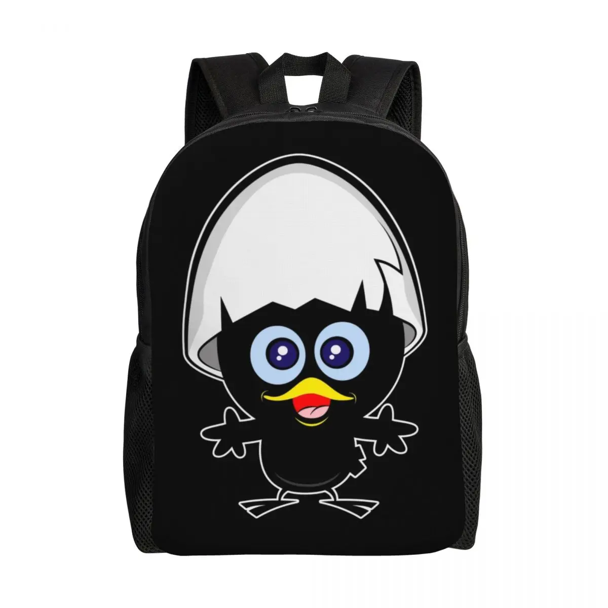 

Customized Kawaii Calimero Black Chicken Backpacks Women Men Fashion Bookbag for College School Cartoon Comic Bags