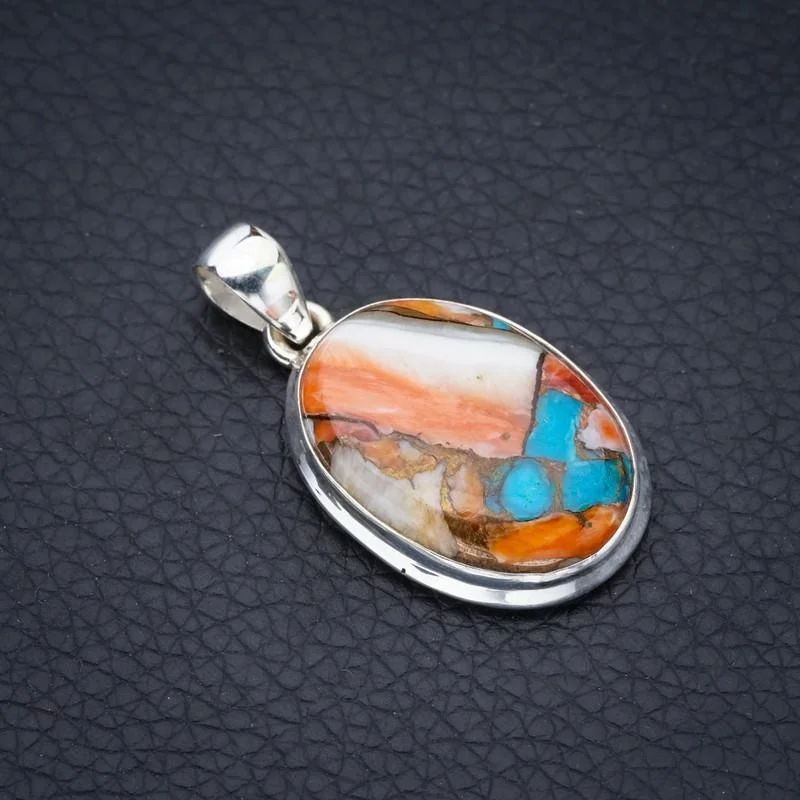 

StarGems Copper Chalcedony Handmade 925 Sterling Silver Pendant 1.5" F3712