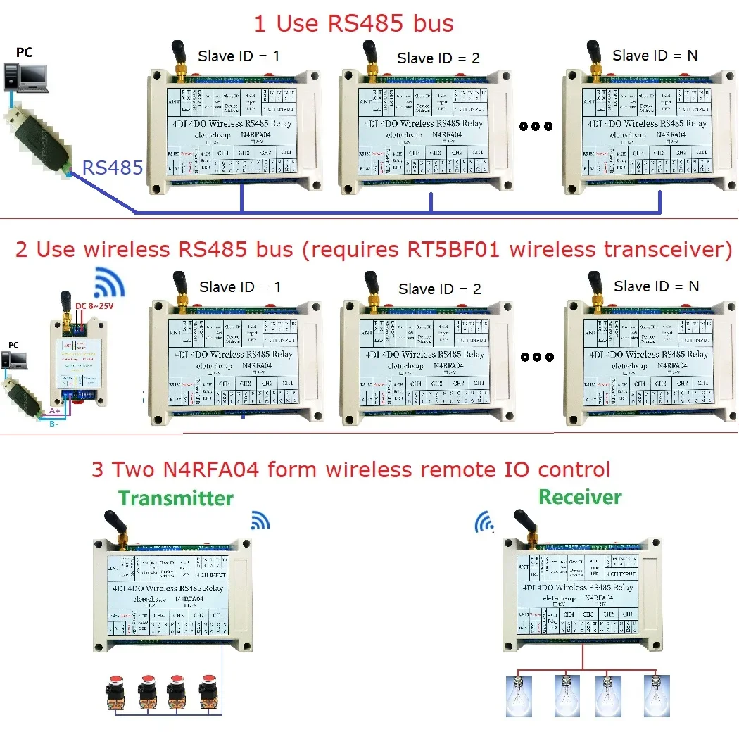 Релейная плата радиочастотного приемопередатчика Master-Slave для водяного насоса