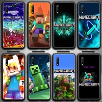 sandbox game minecraft mini world phone case for huawei honor 30 20 10 9 8 8x 8c v30 lite view 7a pro