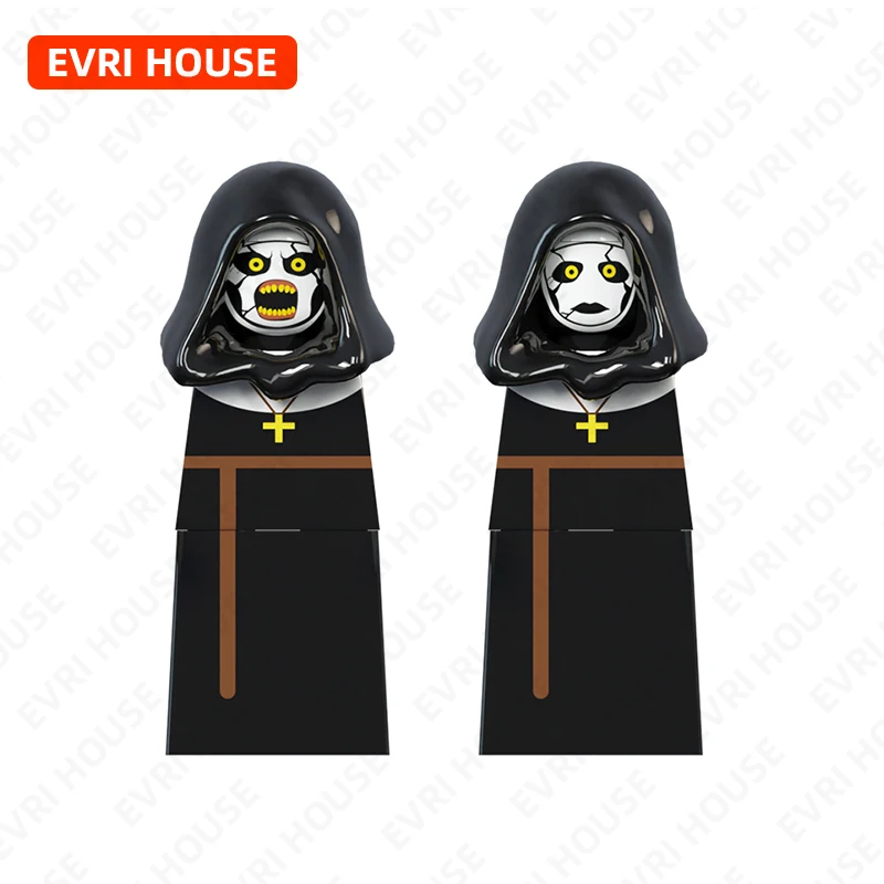 

Horror Movie Mini Action Figures Nun Valak Bricks Assembly Building Blocks Toys For Children Halloween