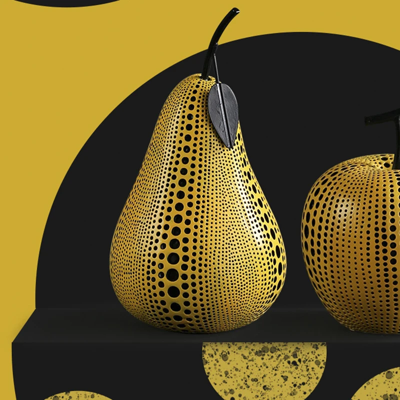 

Yayoi Kusama Wave Point Pumpk Abstract Statue Ornaments Room Decor Resin Figurine Desk Adornment Home Decoration Modern