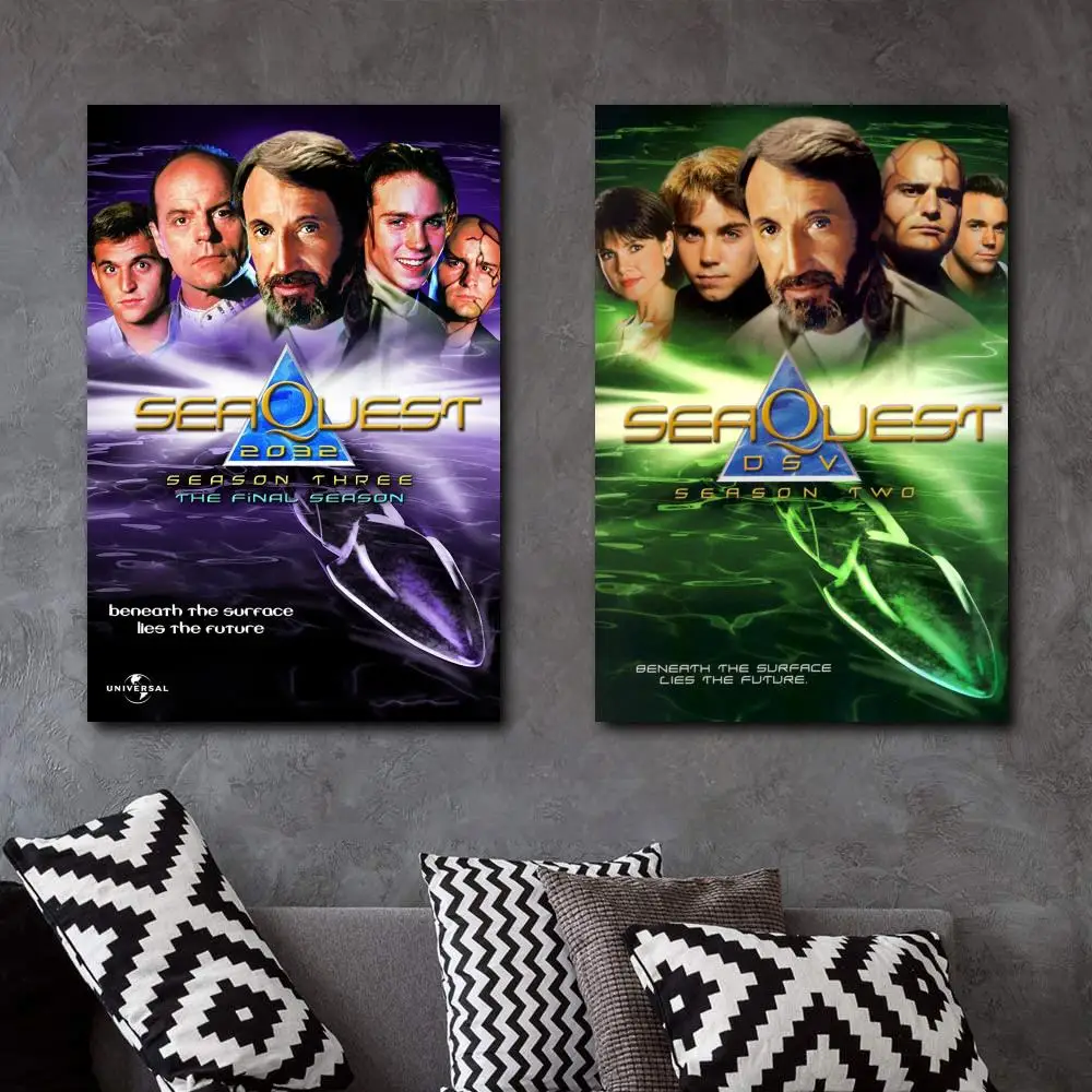 

SeaQuest 2032 Action TV Show Low Poly Poster Painting Canvas Prints Bedroom Large home decor Wall Art Picture canvas wall