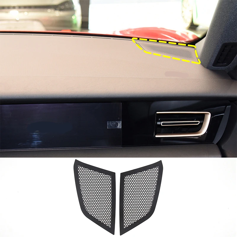 

Черная наклейка на приборную панель автомобиля из нержавеющей стали для Porsche Taycan 2019-2022