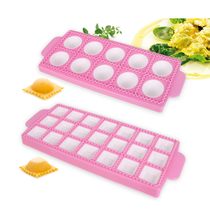 

10/21 Grids Practical Italian Dumplings Mold DIY Ravioli Fondant Mold Cake Decoration Mousse Silicone Mold Kitchen Baking Tools