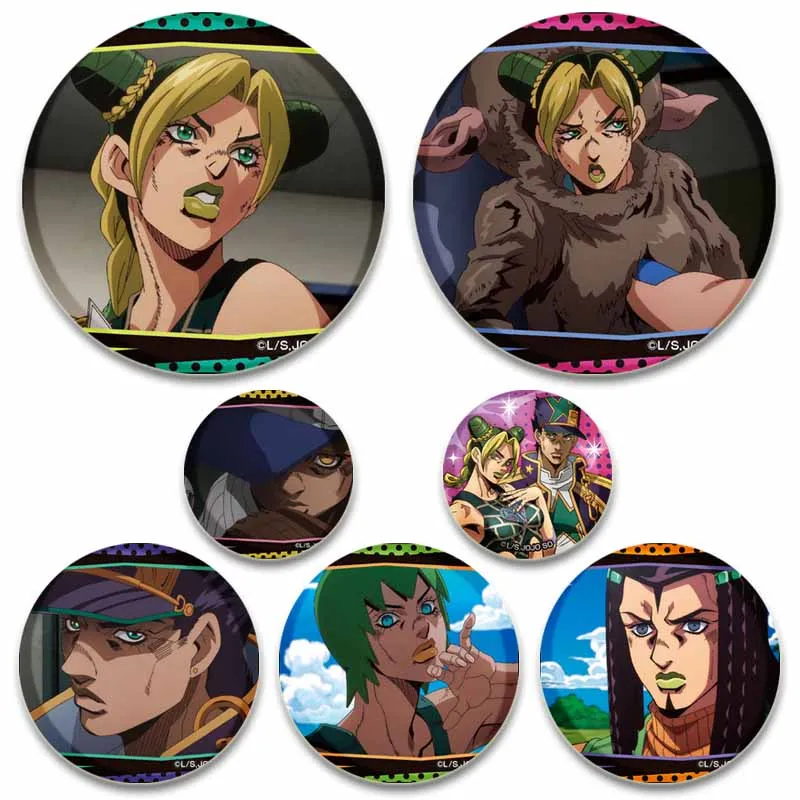 

JoJo's Bizarre Adventure Enamel Pin Anime Brooches Jotaro Kujo Jonathan Joestar Joseph Cartoon Badge Backpack Bag Jewelry Gifts