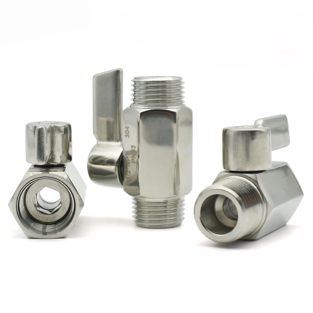 Шаровой мини-клапан из нержавеющей стали SS304/316L 1/8 1/4 3/8 1/2 3/4 BSP