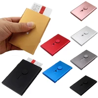 fashion frosted business card holder ultra thin metal card packaging box creative hand push package simple quality card holder