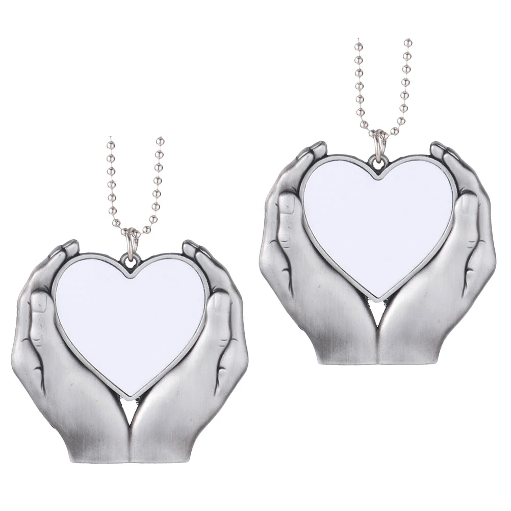 

Car Keychain Heart Hanging Sublimation Transfer Hands Pendant Hot Blank Pendants Holding Charm Supplies Tree Couple Favor