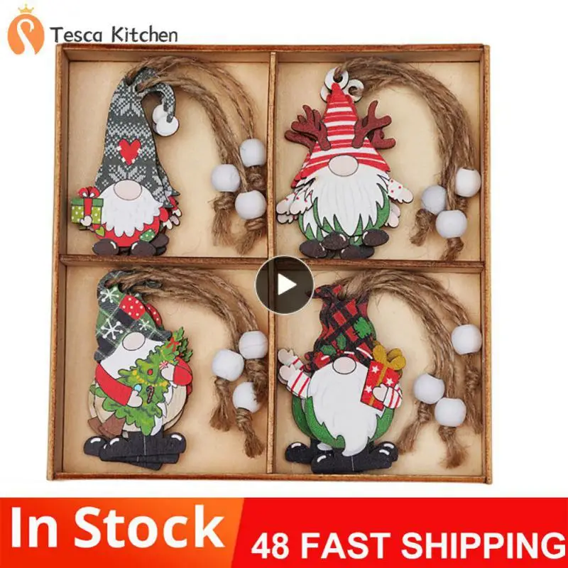 

1~10PCS Cristmas Gnomes Wooden Pendants Christmas Decorations For Home Xmas Tree Christmas Ornaments Navidad Decor New Year Gift