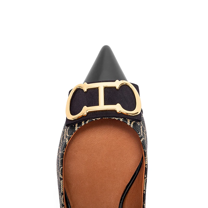 CHCH 2023 Luxury Brand Classics Women Pumps Fashion Dress Metal Buckle High Heels Party Stilettos Ladies Pointed Toe High Heels