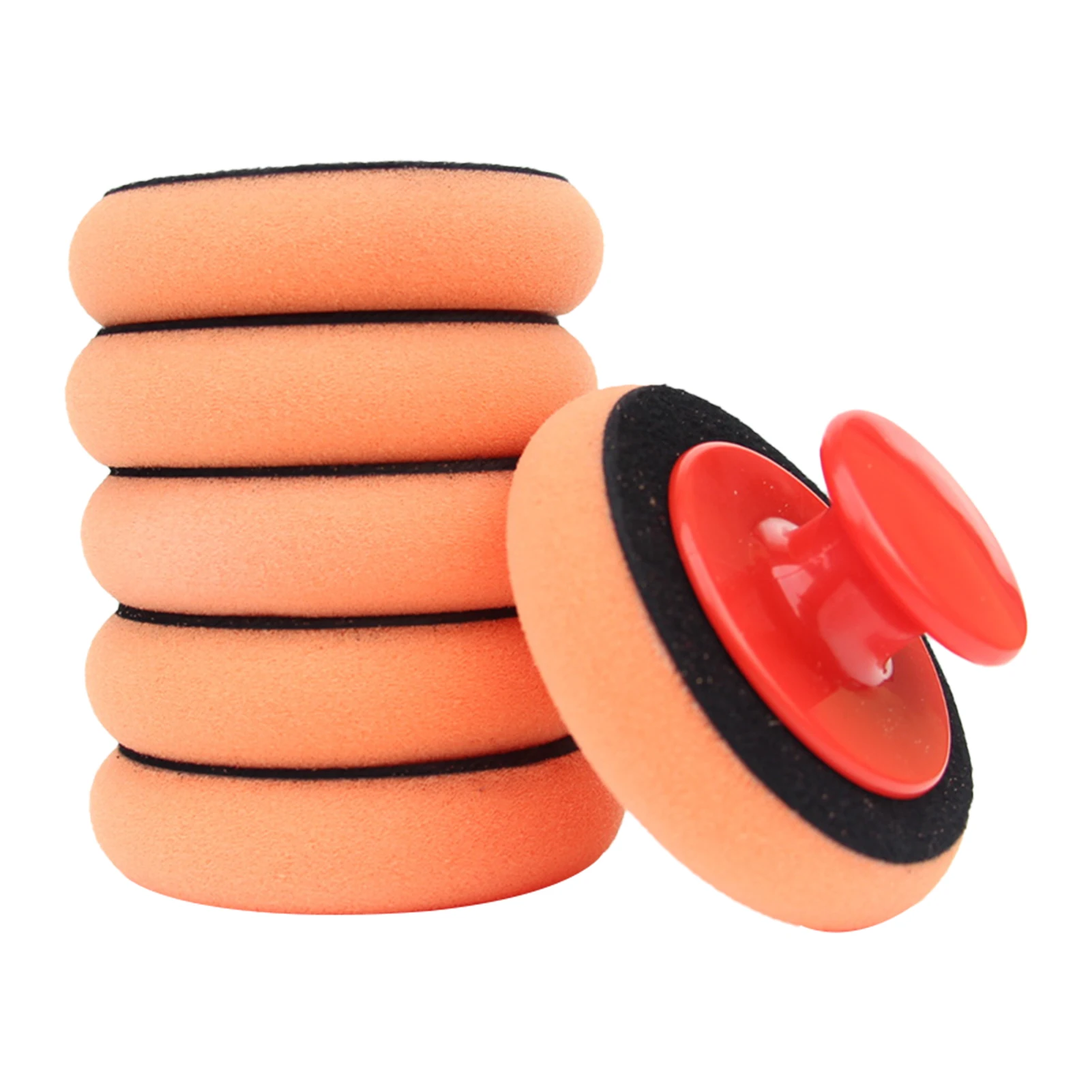 

6pcs Light Cleaning Tools Reusable For Waxing Polishing Pad Sponge Car Wash Wool Wheel Durable Soft With Handle Drill Adaptor