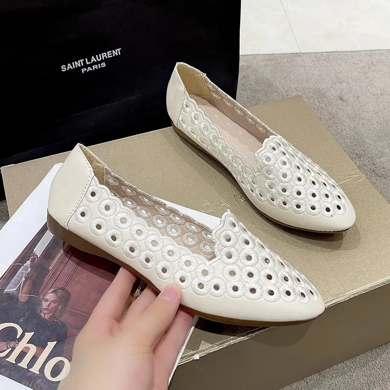 2023 for fashion Women  Designer Shoes Soft Slipon Loafers Moccasin Leisure Women's Ballet Flats Size 35-41  Toe Summer Shoes