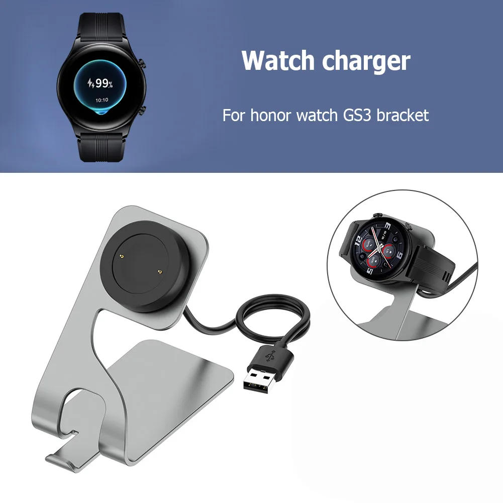 

Charging Dock Holder for Honor Watch GS3 Watch Cradle Charger with Chip Protection Smart Watch Chargers Bracket Aluminum Alloy