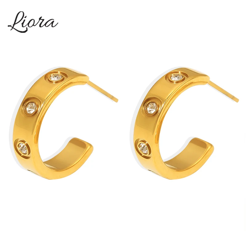 Liora корейские блестящие висячие серьги с кубическим цирконием для женщин