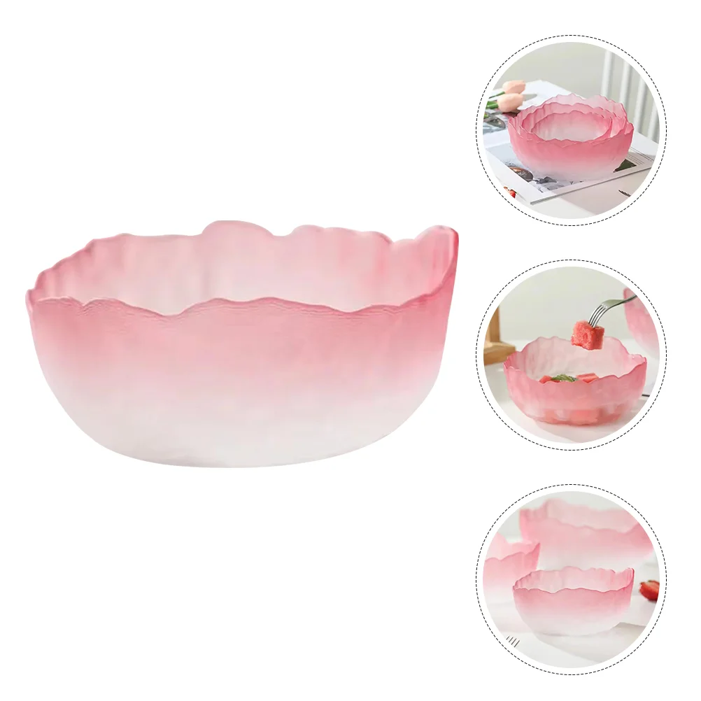

Clear Cutlery Dessert Bowl Household Salad Small Glass Decorative Yogurt Fruit Kitchen