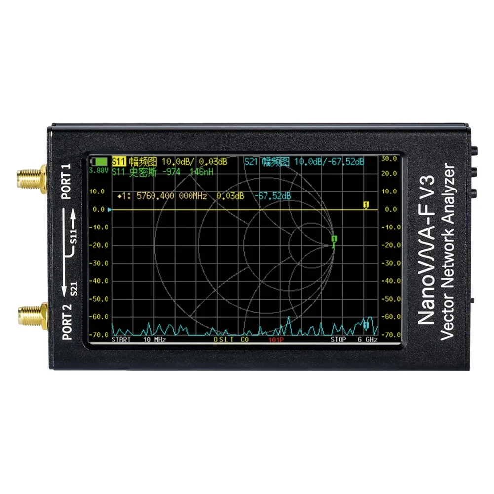 

NanoVNA-F-V3 Machine 4.3inch IPS TFT 1MHZ-6GHz HF VHF UHF Vector Network Analyzer Antenna Analyzer SWR