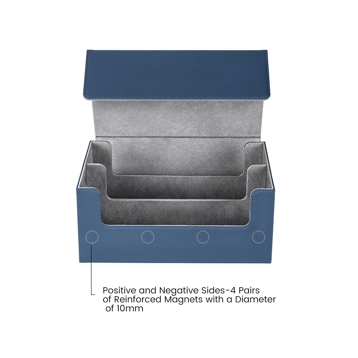 

Многофункциональная коробка для карт, портативный органайзер для карт, коробка для хранения, верхняя панель с боковой загрузкой, аксессуары для игровых карт, черный + серый