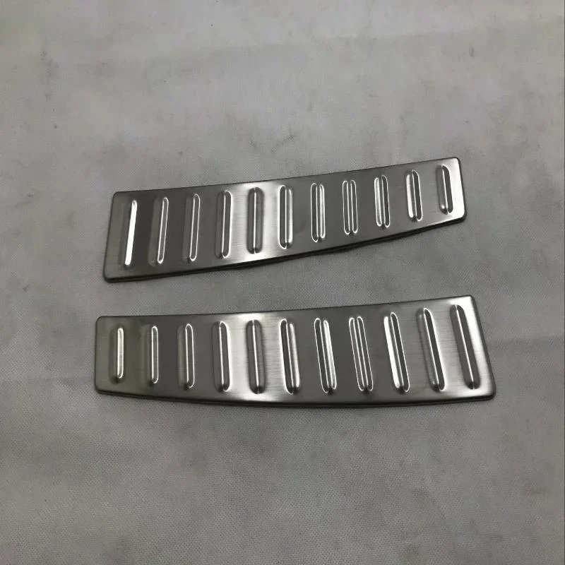 

Аксессуары для стайлинга автомобиля Tesla Model S 2014 2019, защитная накладка на задний бампер из нержавеющей стали, наклейка на пороги