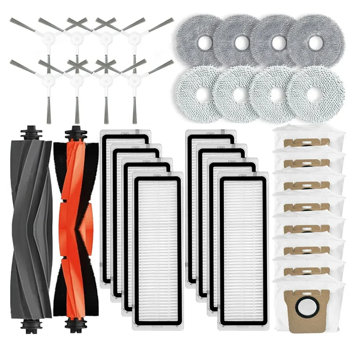 Для Xiaomi Mijia Omni 1S B116 B101CN X10+ / Dreame L10s Ultra L10 Основная боковая щетка с фильтром мешки для