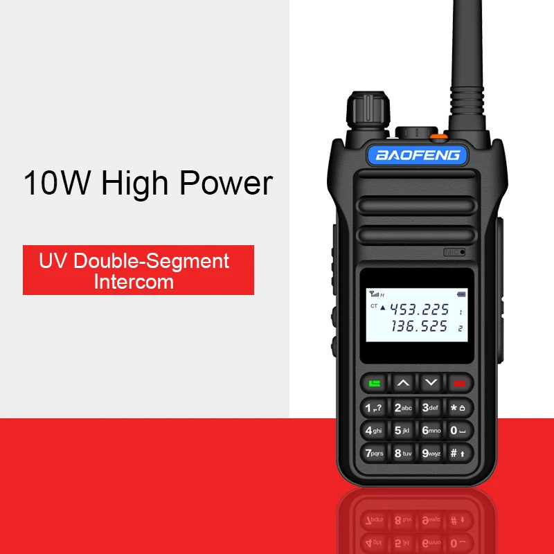 Baofeng BF-8000D 10W 30km Walkie Talkie High Power Dual Band Handheld Two Way Radio Communicator HF Transceiver Amateur Handy