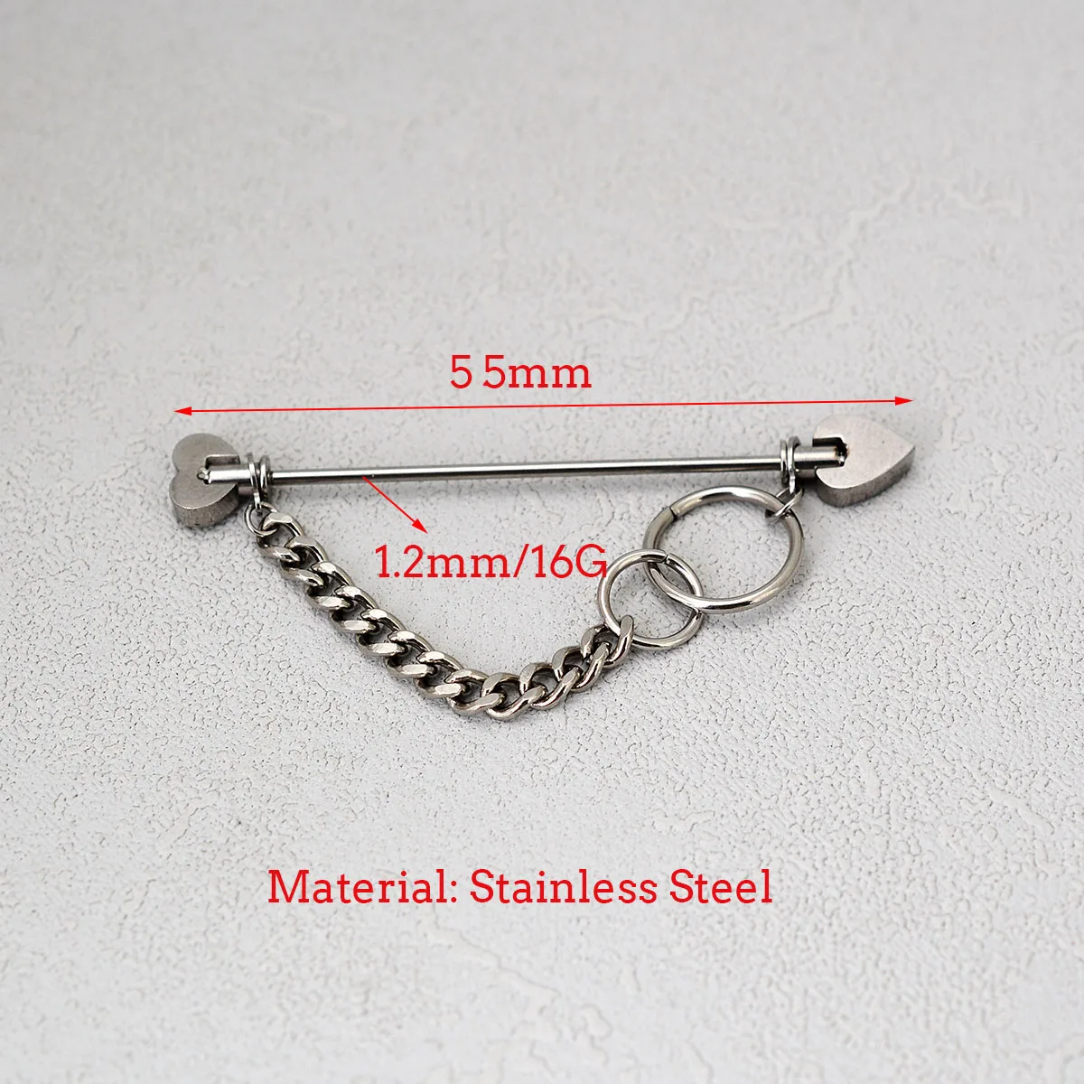 1 шт. промышленные ювелирные изделия для пирсинга из хирургической стали с