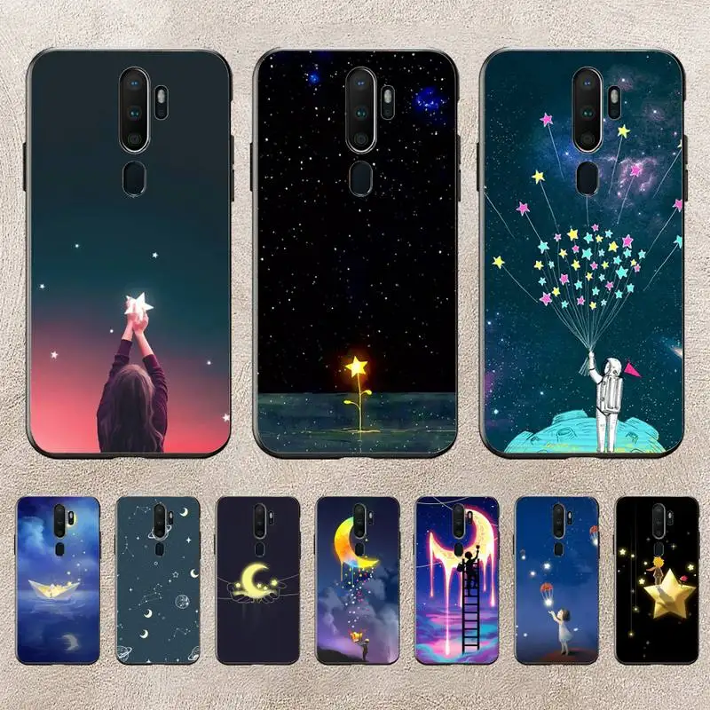 

Starry Sky Moon And Stars Phone Case For Redmi 9A 8A 6A Note 9 8 10 11S 8T Pro K20 K30 K40 Pro PocoF3 Note11 5G Case