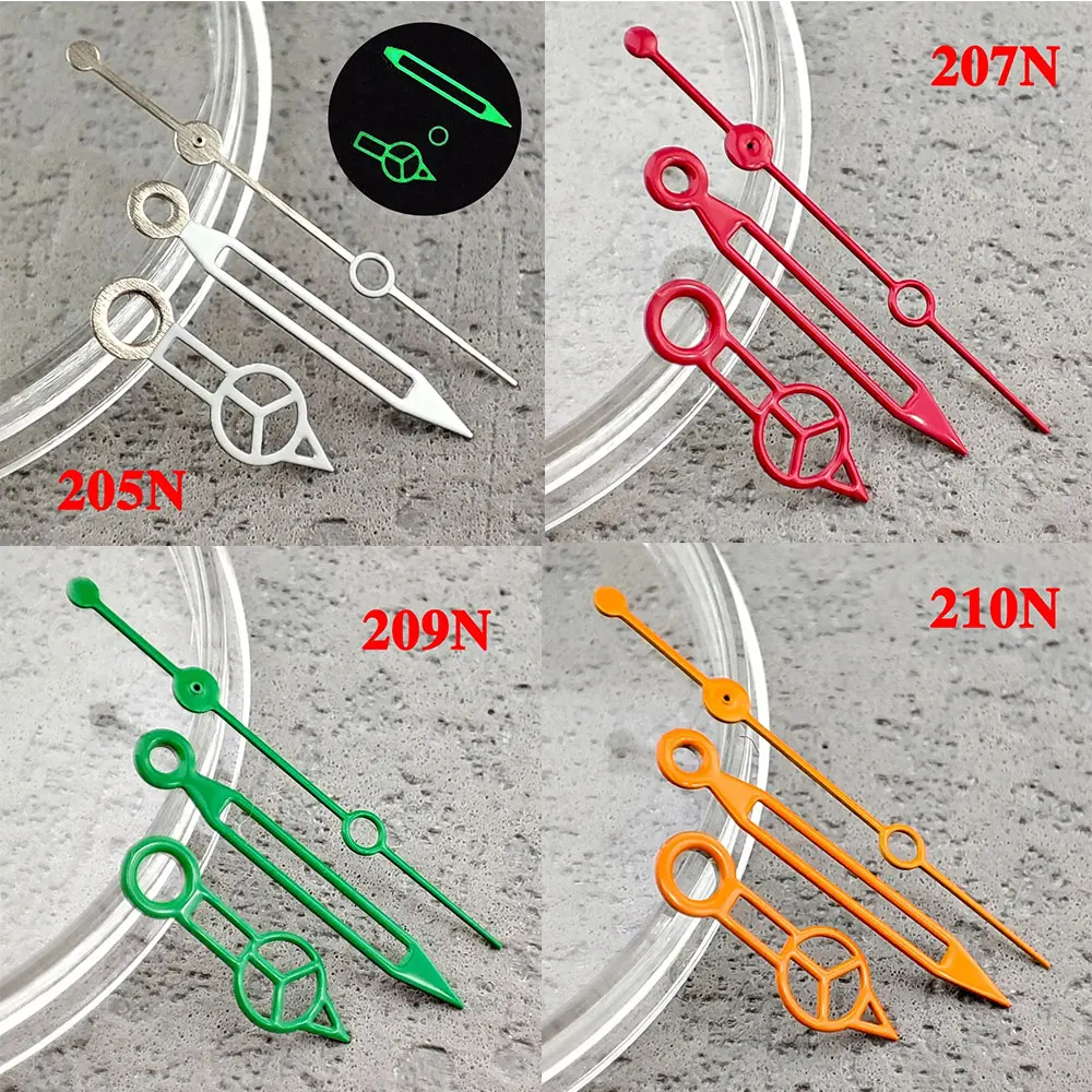 Зеленая светящаяся стрелка для часов аксессуары указателей механизм NH70 72 4R/34/35/36