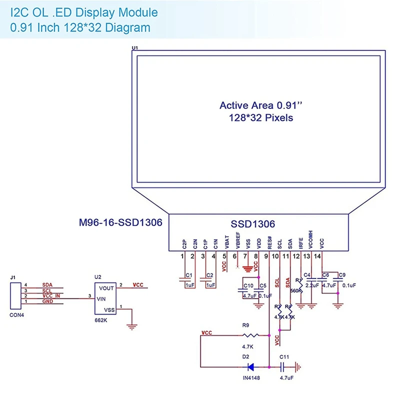 

Pack Of 6 OLED Display Module SSD1306 Driver IIC I2C Serial Self-Luminous Display Board For Arduino Raspberry PI