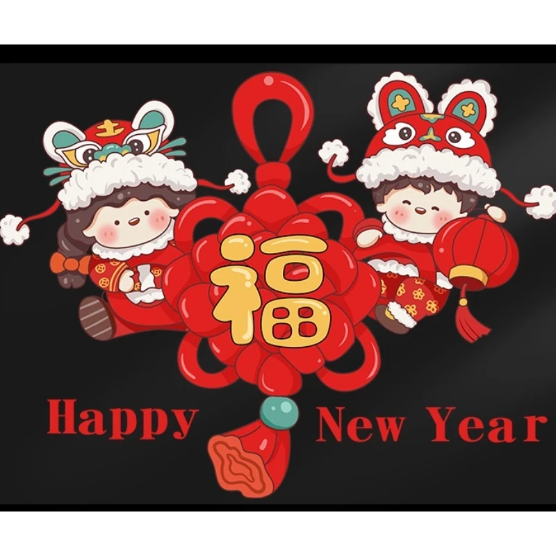 

Chinese New Years Party Decoration Happy Chinese New Year Window Cling Sticker Decoration 2024 Year Of Dragon Sticker