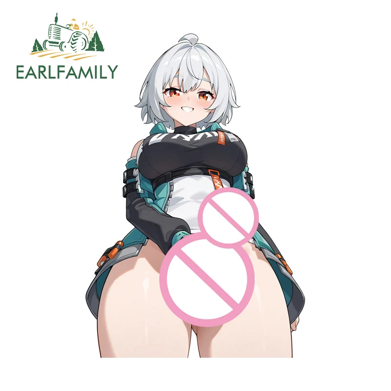 

EARLFAMILY серебряный солдат Anby Futanari автомобильные наклейки Zenless Zone Zero Waifu аниме наклейки виниловые украшения водостойкий автомобиль