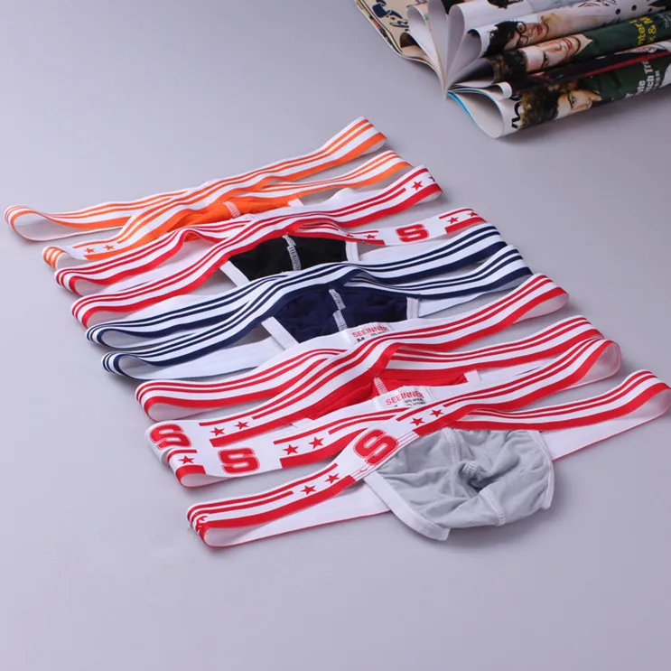 Men's underwear sexy underwear modal x-belt open buttock T-shaped  thongs  ropa interior para gay transparente