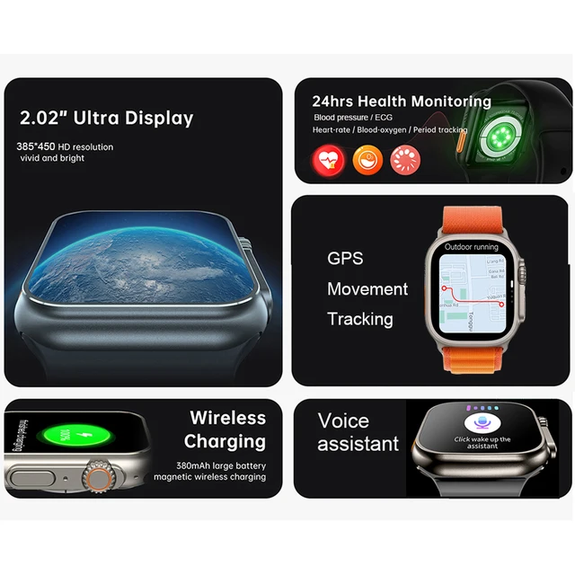 NEW Smart Watch Ultra Series 8 NFC Bluetooth Call Smartwatch Temperature Measuring Health Monitoring Men Women Fitness Bracelet 6