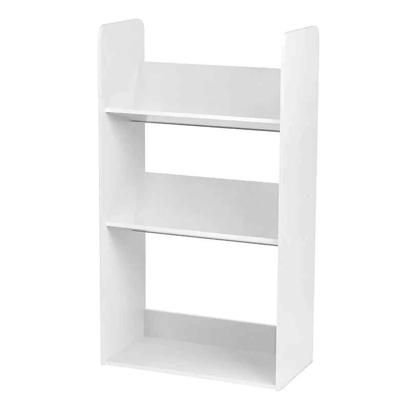 

IRIS USA, 3-Tier Kid's Tilted Book Rack Shelving Unit, White bookshelf kids