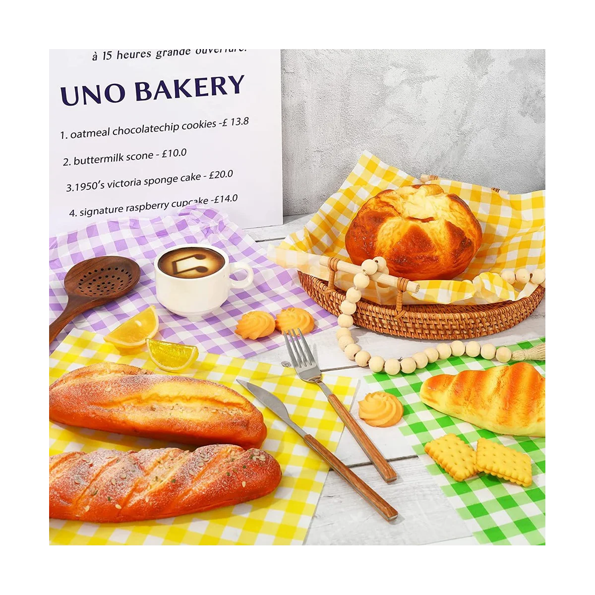 240 шт. клетчатая вощеная бумага сухие бумажные листы обертки для пищевых