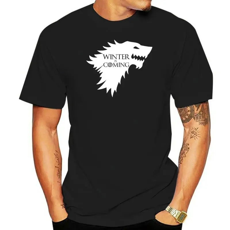 

Winter Is Coming Quote Slogan Present Of Thrones Cool Mens T-Shirt Game