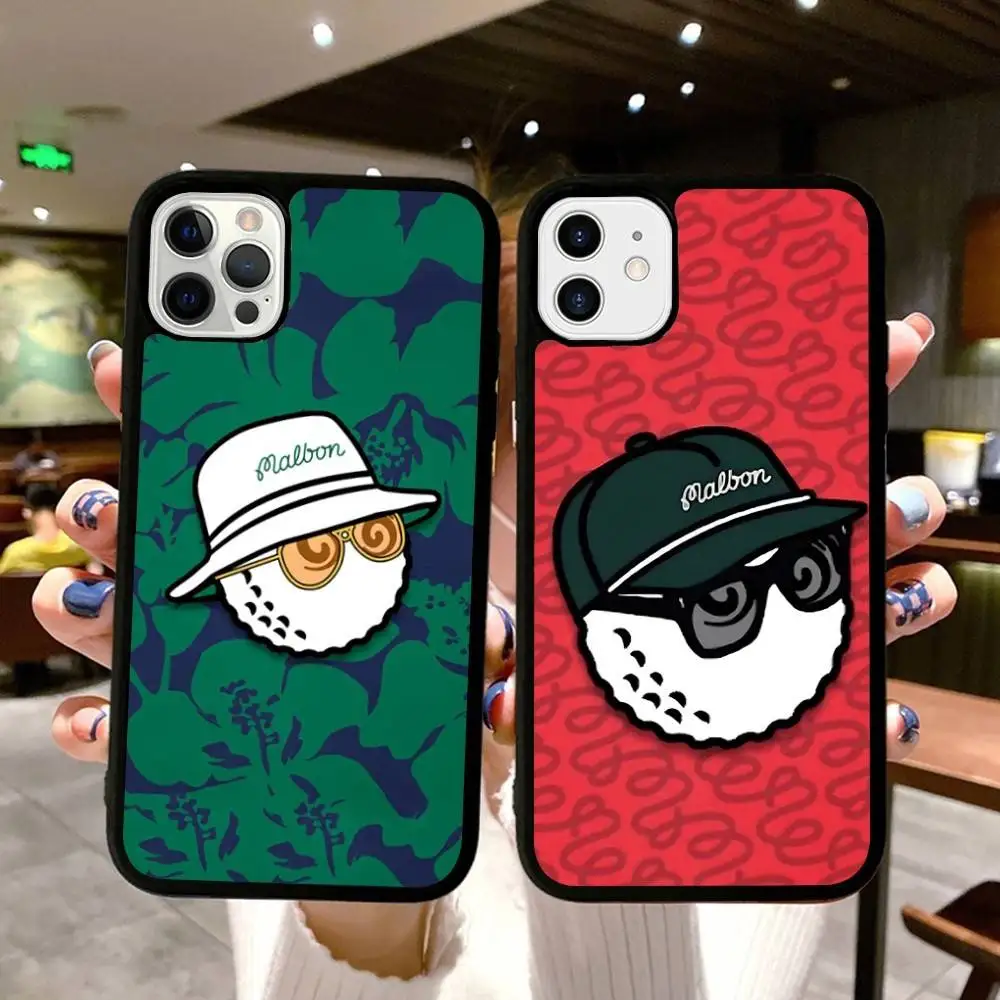 Фото Чехлы для телефонов Leisure Sports M-Malbones G-Golf для iPhone 11 12 13 14 15 16 17 Pro Max Plus, противоударные, из TPU+PC №5