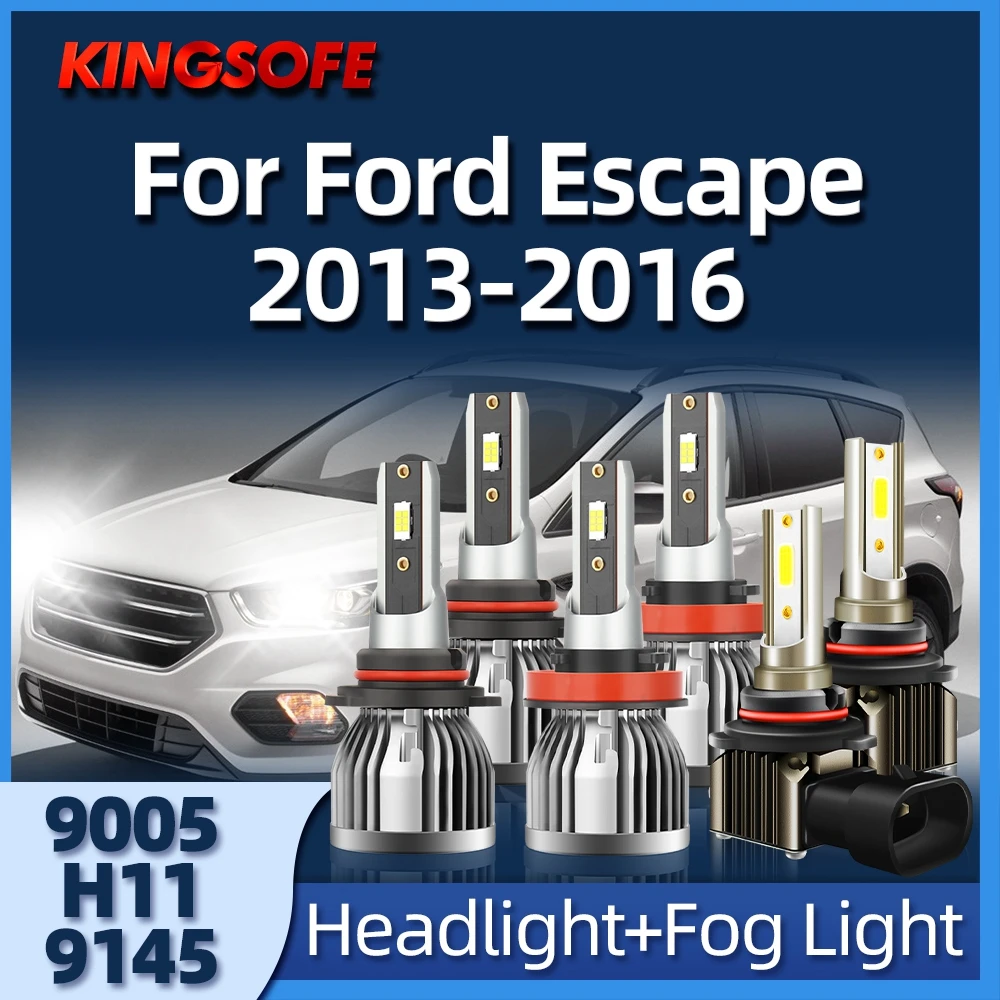 

110 Вт Светодиодная H8 H11 лампа 26000LM Автомобильная фара 3570 CSP Auto Turbo 6000K белый 12В 24В для Ford Escape 2013 2014 2015 2016