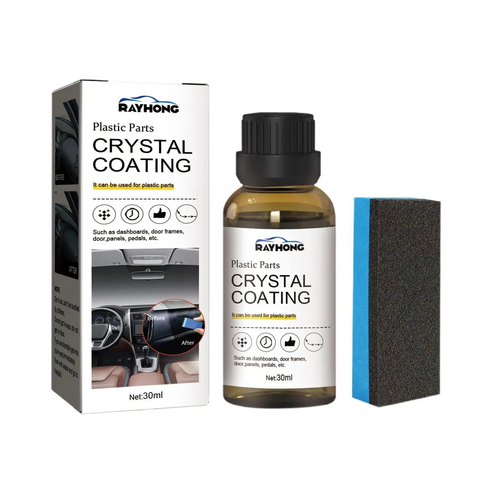 

Car Plastic Refurbished Cleaner Interior Parts Clean Polishing Coating Dashboard Agent Crystal Tools Maintain Gloss Restora W6I6